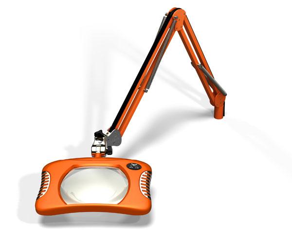 Magnifier Light, ESD-Safe 4-Diopter LED Magnifier with 43" Reach and Clamp Base, Brilliant OrangeO. C. White